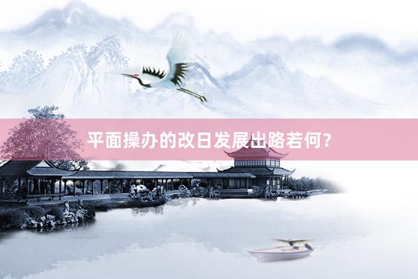 平面操办的改日发展出路若何？