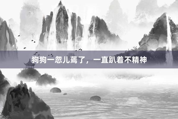 狗狗一忽儿蔫了,一直趴着不精神